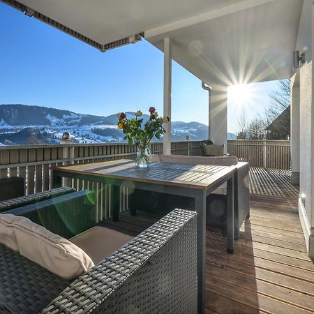 Haus "Bergblick" Ferienwohnung Hochgrat Oberstaufen Mit 2 Schlafzimmer Exteriör bild