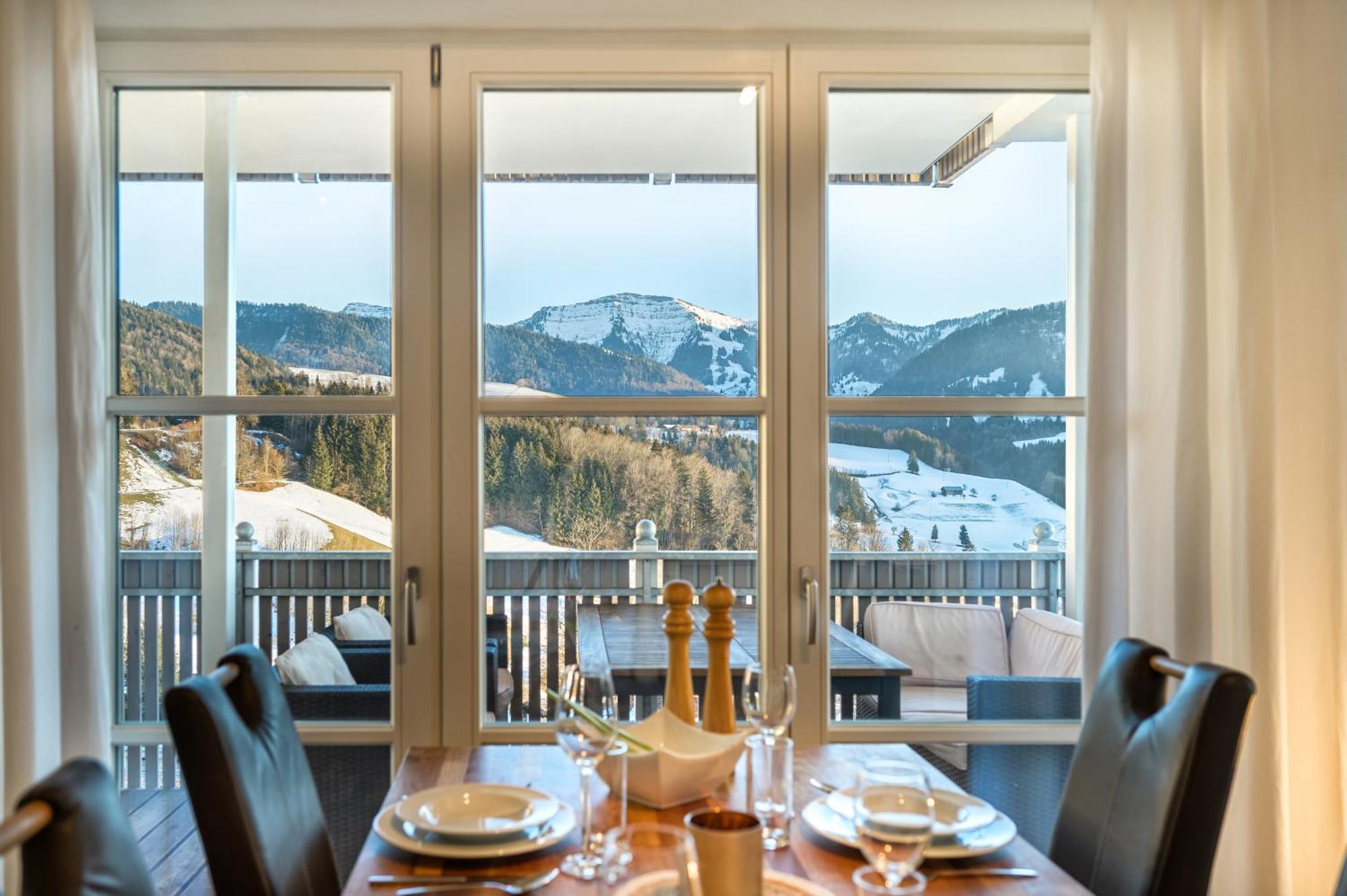 Haus "Bergblick" Ferienwohnung Hochgrat Oberstaufen Mit 2 Schlafzimmer Exteriör bild